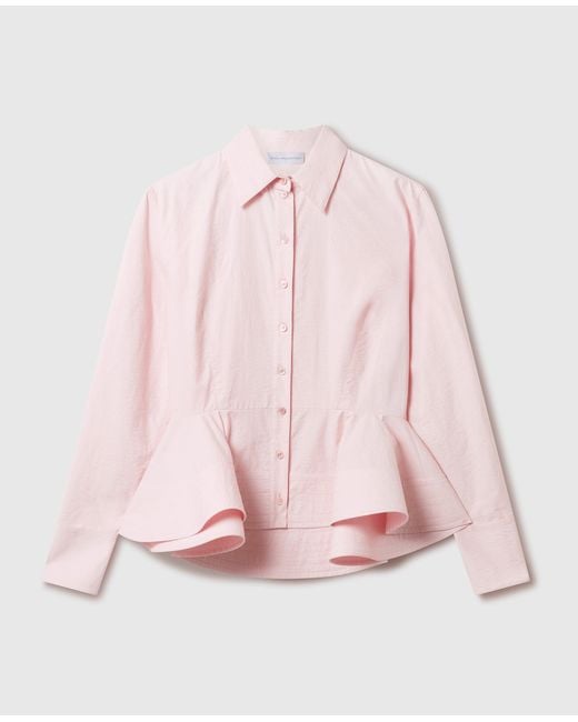 Stella McCartney Pink Peplum Cotton Shirt