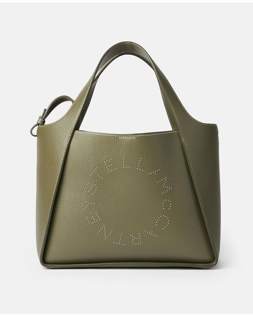 Stella McCartney Green Logo Crossbody Tote Bag