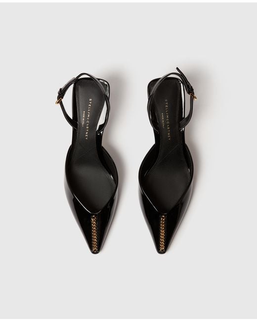 Stella McCartney Black Elsa Patent Slingbacks