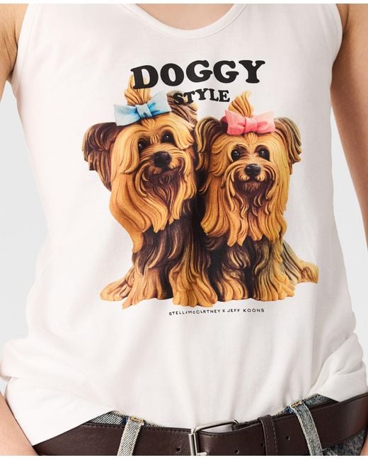 Stella McCartney White Jeff Koons Doggy Style Tank
