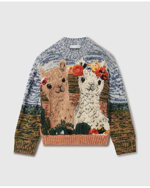 Stella McCartney Multicolor Alpaca Jacquard Knit Sweater