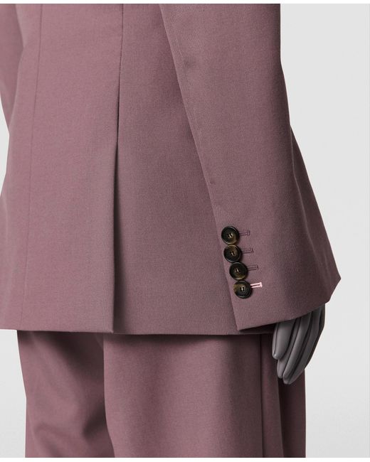 Stella McCartney Purple Canvas Double-Breasted Waisted Jacket