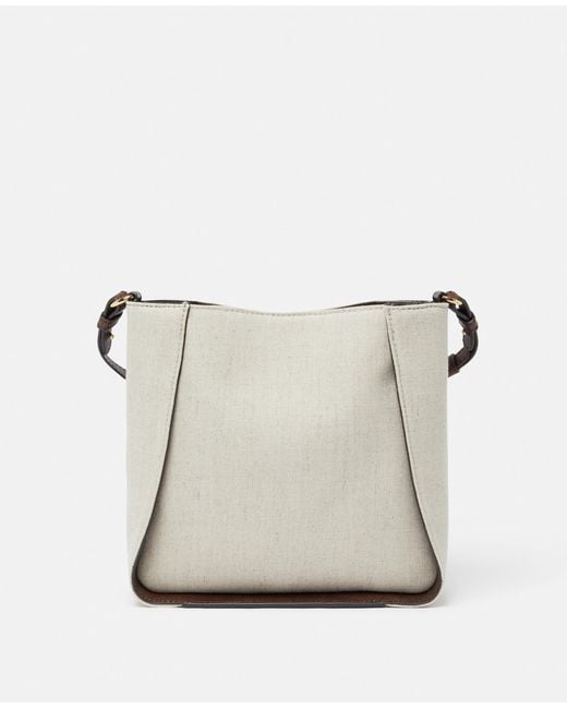 Stella McCartney Natural Logo Crossbody Bag, , Birch