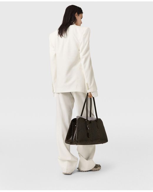 Stella McCartney White Double-breasted Tuxedo Blazer