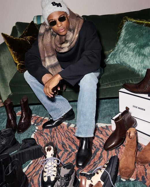 Steve Madden Black Haynes for men