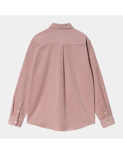 Carhartt Carhartt Wip L/ Madison Fine Cord Shirt in Pink für Herren