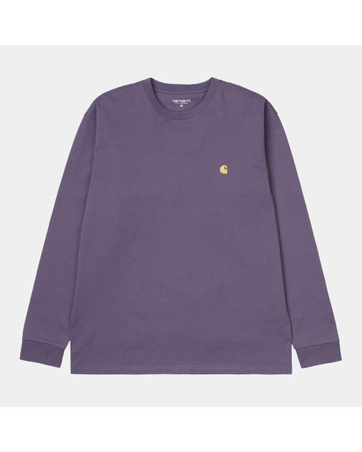 Carhartt Carhartt Wip L/S Chase T-Shirt in Purple für Herren