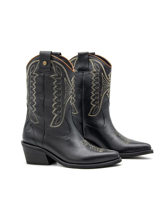 Stivali New York Unstoppable Cowboy Boots In Leather in Black | Lyst