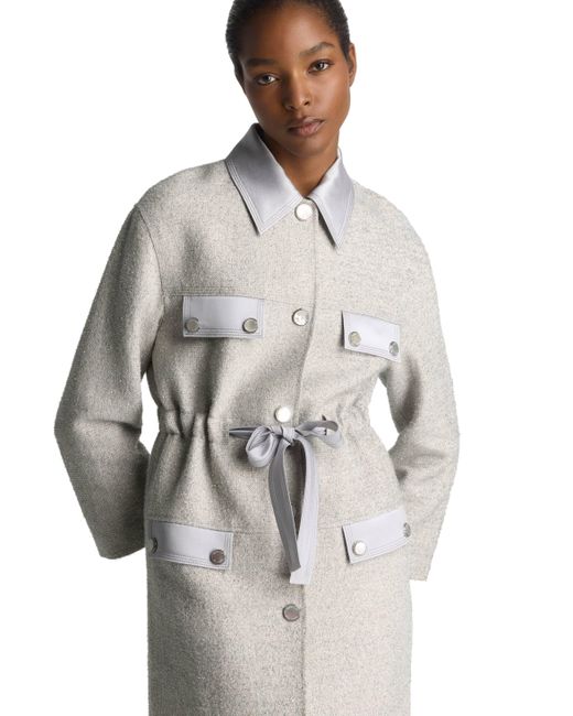 St. John Gray Silver Tweed Jacket