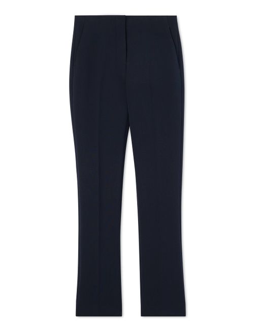 St. John Blue Stretch Crepe Suiting Pant