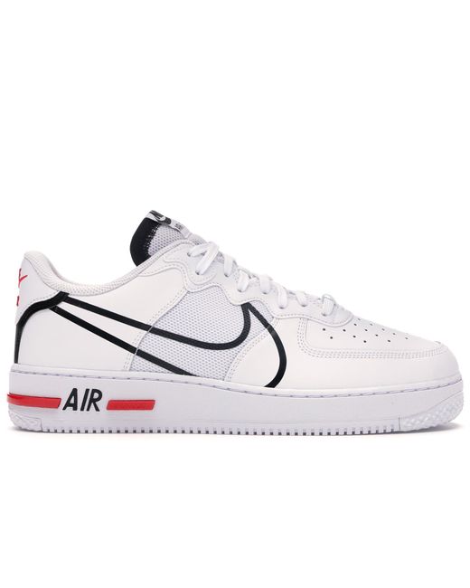 nike men's air force 1 react white sneaker