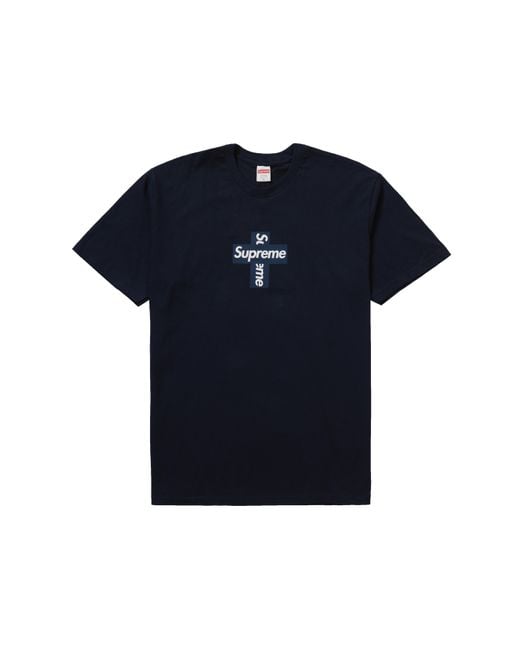 Supreme Cross Box Supreme Black On Black Box Logo Tee Buy Supreme