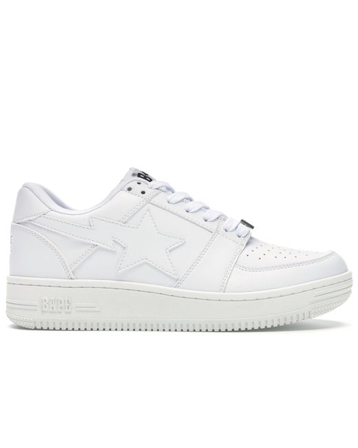 bape shoes all white