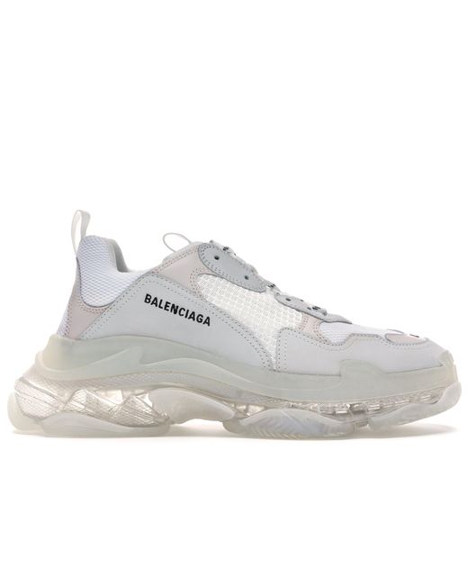 balenciaga triple s white clear