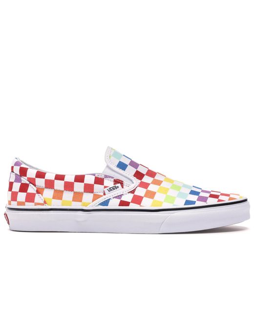 checkerboard rainbow vans
