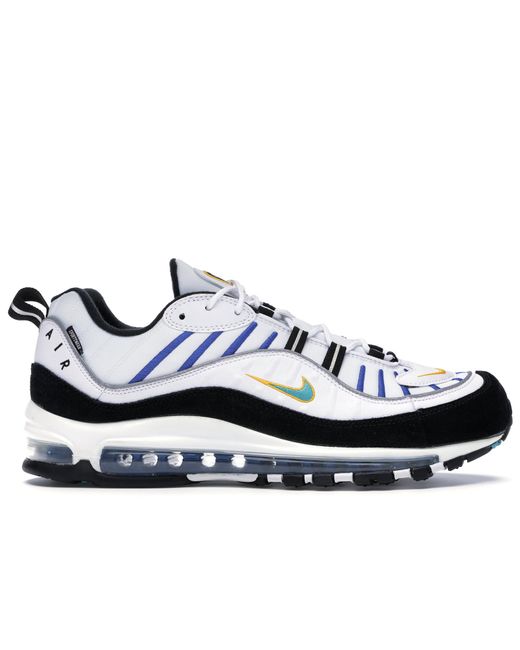 Nike Air Max 98 White Teal Nebula University Gold For Men Lyst Nike Air Max 98 White Teal Nebula University Gold For Men Lyst