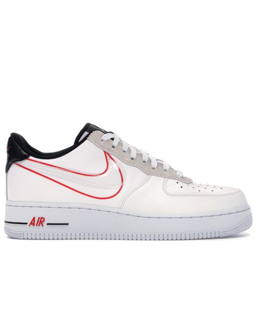 white air force with black swoosh