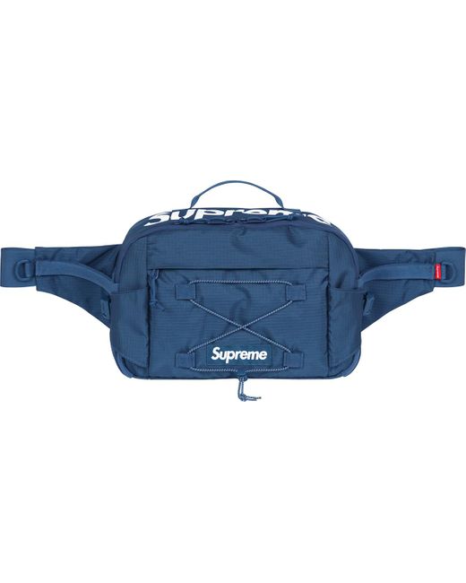 blue supreme waist bag