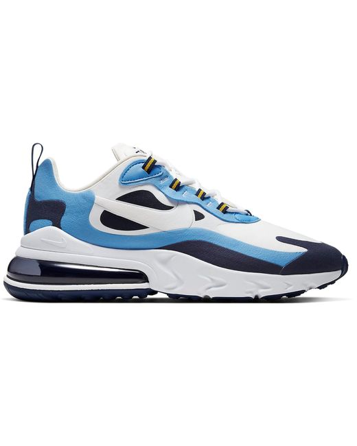 Nike Rubber Air Max 270 React In White Midnight Navy University B Blue For Men Save 32 Lyst