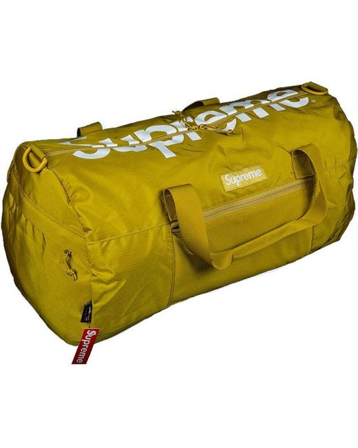 supreme duffle bag yellow