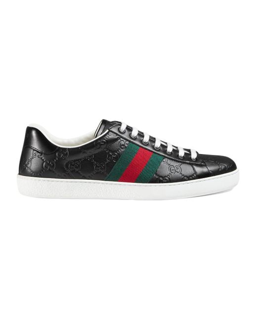 gucci black trainers mens