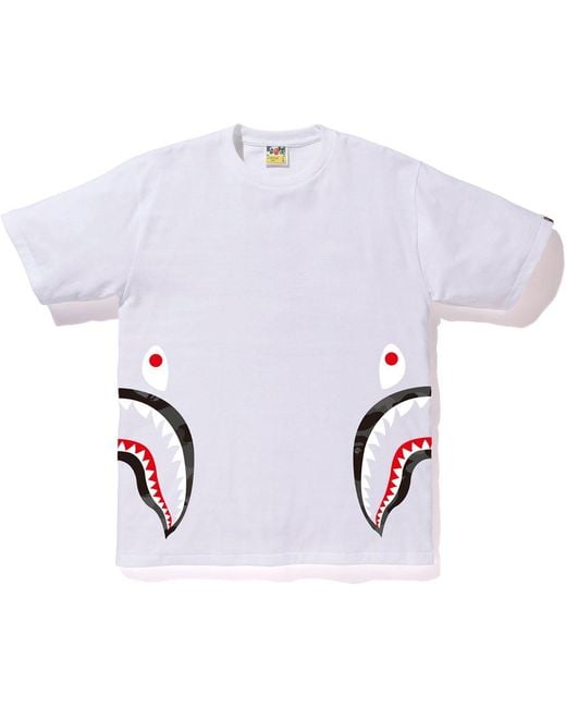 bape shark white t shirt