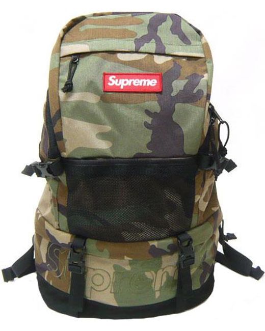 supreme woodland camo backpack