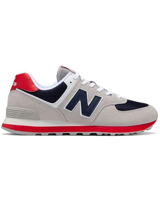 grey and red new balance