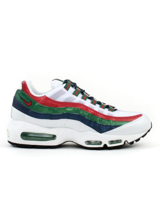 red and green air max 95