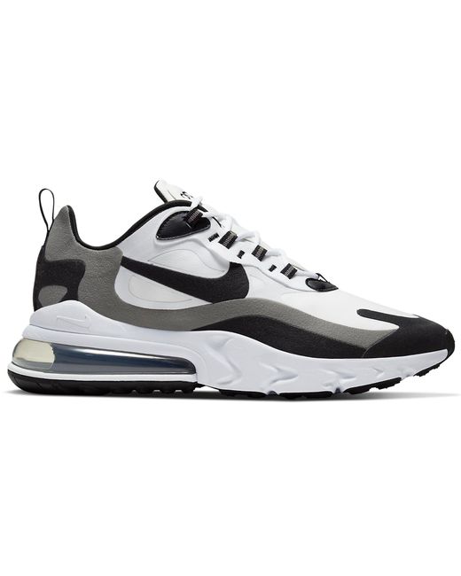 Nike Air Max 270 React White Black Metallic Pewter For Men Lyst Nike Air Max 270 React White Black Metallic Pewter For Men Lyst