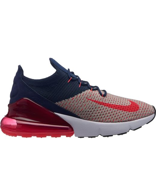 Nike Air Max 270 Flyknit Casual Sneakers From Finish Line In Blue Save 24 Lyst