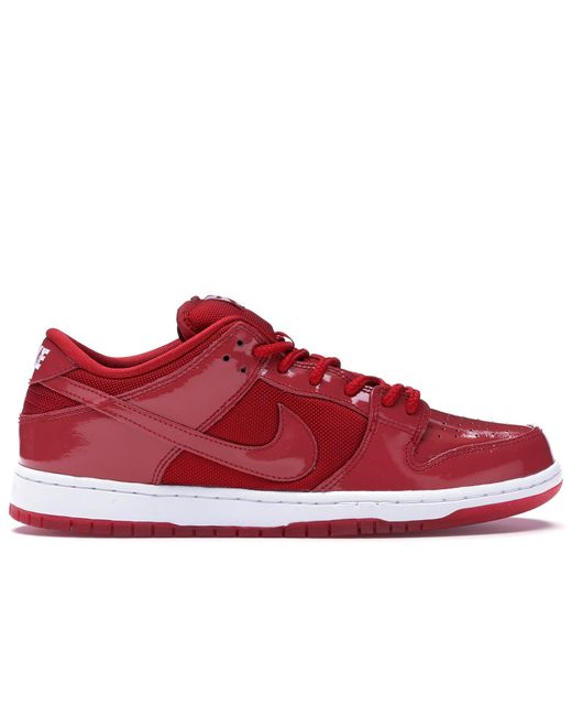 nike sb dunk low red patent leather