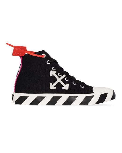 off white black canvas sneakers