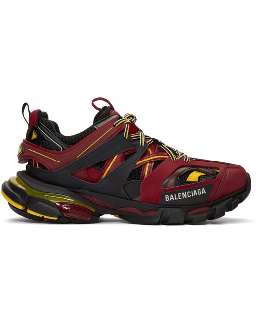 balenciaga track trainer black red