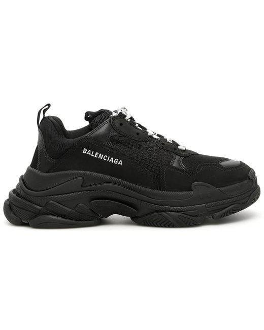 mens black balenciaga triple s