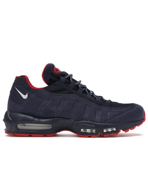 navy blue and red air max 95