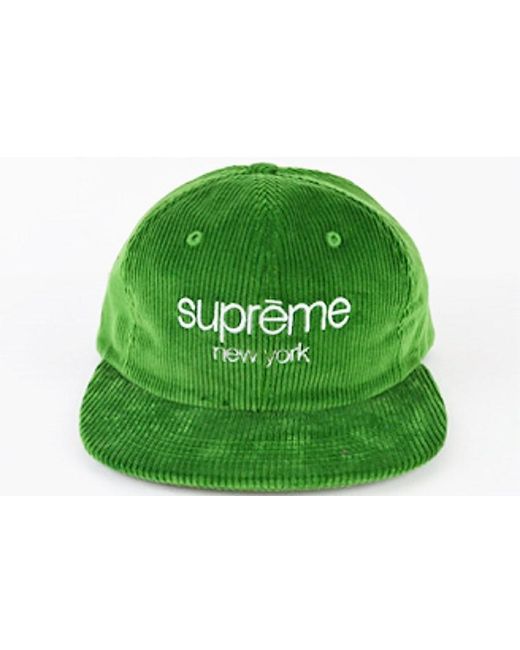 green corduroy supreme hat