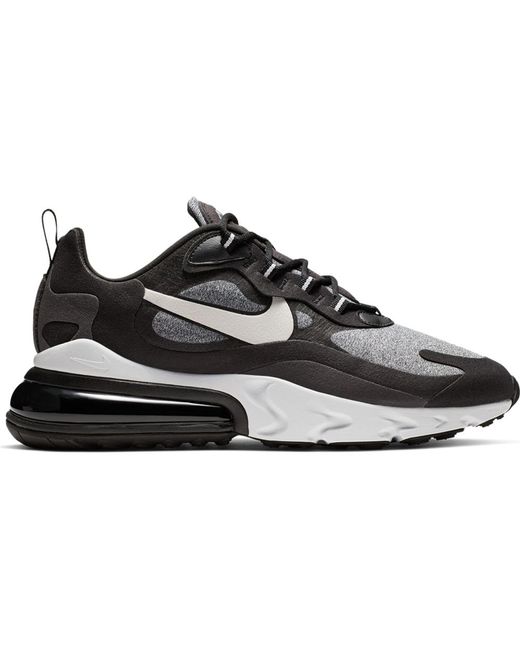 Nike Rubber Air Max 270 React Running Shoes In Black Grey Black For Men Save Lyst Nike Rubber Air Max 270 React Running Shoes In Black Grey Black For Men Save Lyst