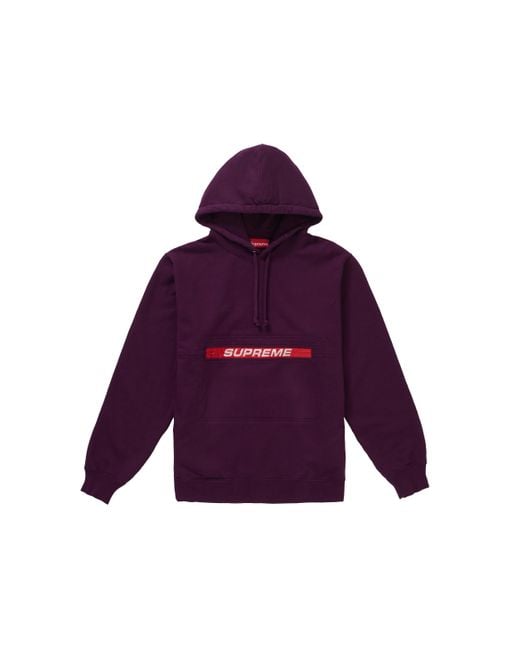 Champion Mens Big and Tall Poly Po Hood with Contrast Sleeve Zip Pouch