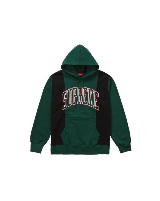 paneled arc hooded sweatshirt