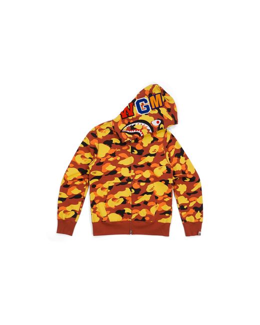 orange camo bape