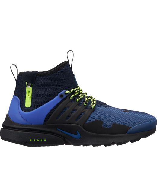 Nike Air Presto Mid Utility Navy Volt in Blue for Men - Lyst