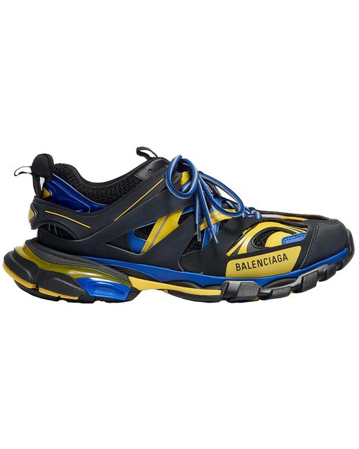 balenciaga track black yellow blue
