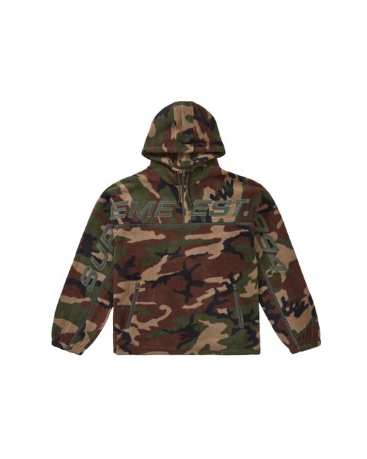 supreme green camo hoodie