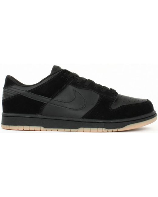 nike dunk low black gum