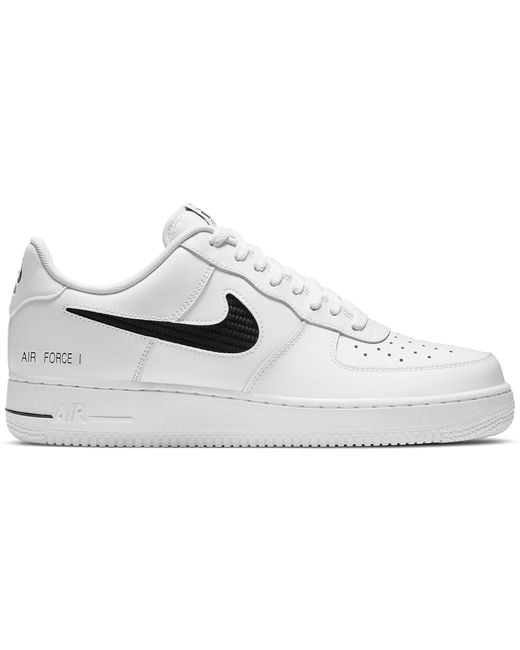 nike air force one white with black swoosh