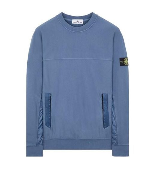Stone Island Blue Sweatshirt Cotton for men