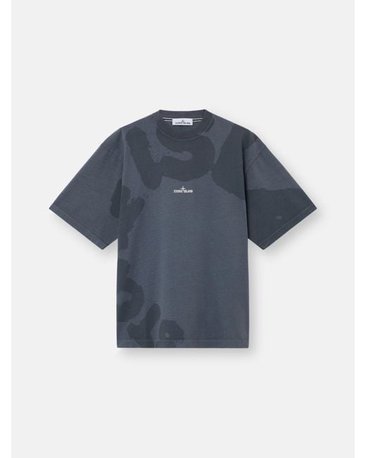Stone Island Blue 2100002 Combed Organic Cotton Jersey for men