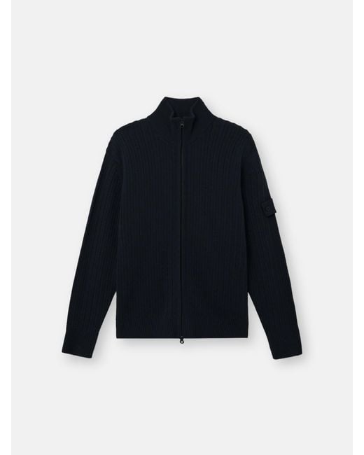 Stone Island Blue 5100054 Wool Cashmere S. I. Ghost for men