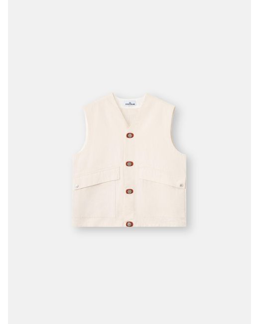 Stone Island G100012 Natural Cotton Gabardine Raw Beauty for men